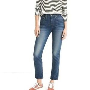 Madewell Rivet & Thread Straight Leg High-rise Jeans. Dark wash. Size 26